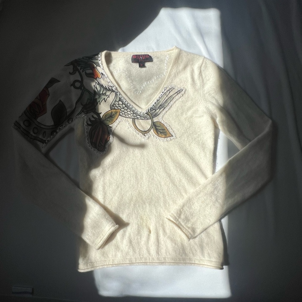RAW 7 Vintage Cashmere Tattoo Graphic Sweater